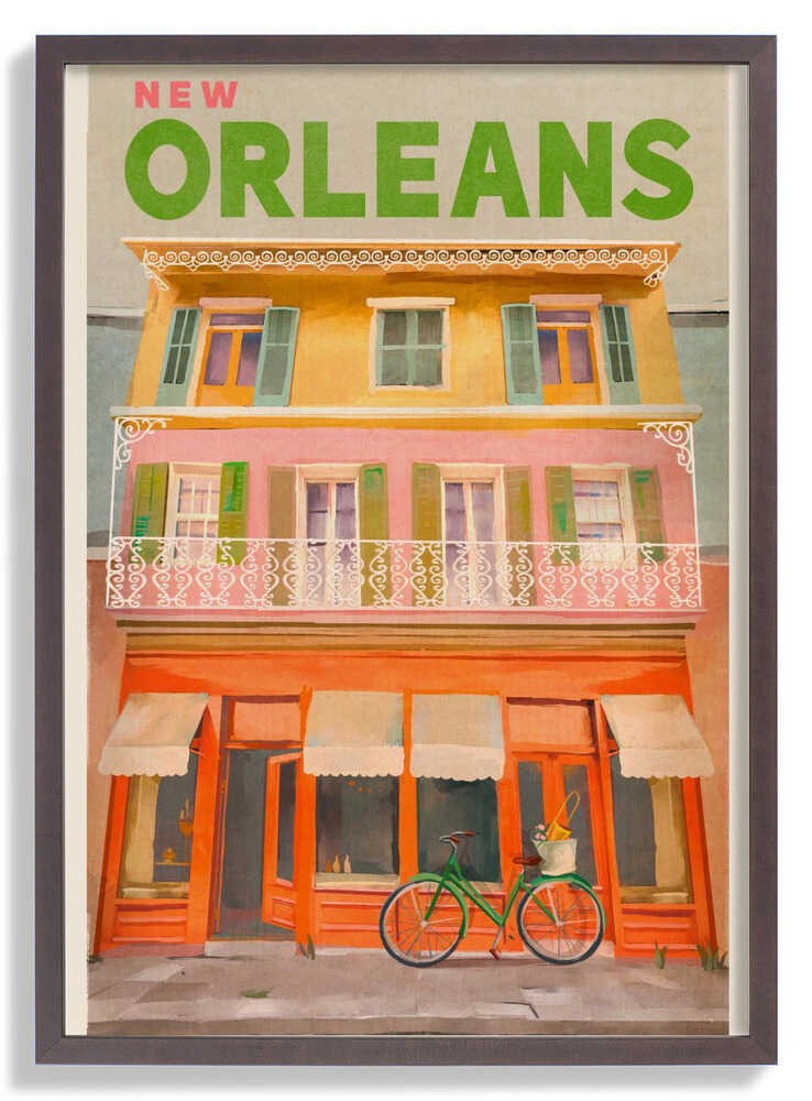 New Orleans Louisiana Vintage Travel Poster by The Whiskey Ginger