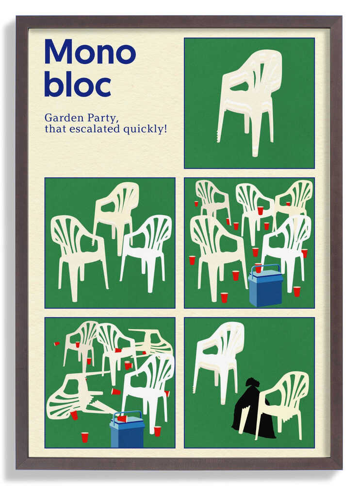 Poster Monobloc Five Squares by Rosi Feist