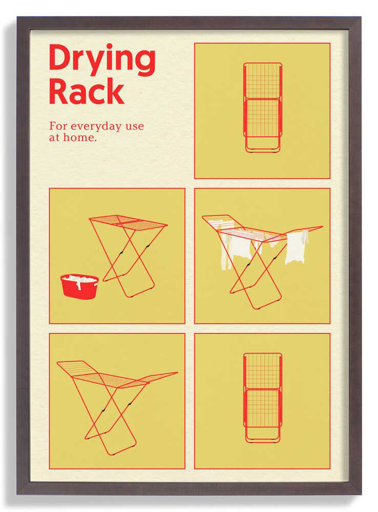 Poster Drying Rack by Rosi Feist