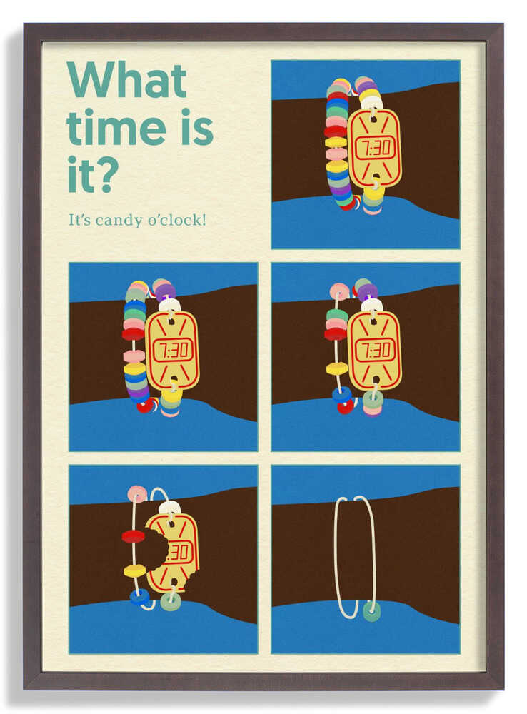 Poster Candy Clock by Rosi Feist