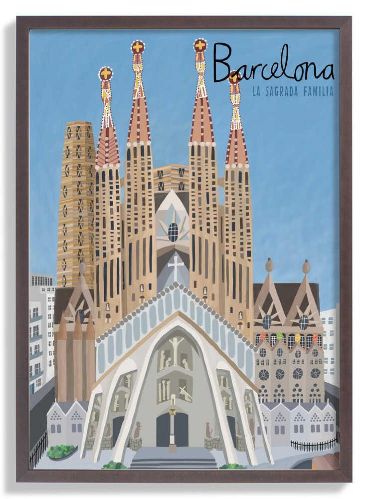 The Sagrada Familia, Barcelona by Artist Carla Daly by Carla Daly