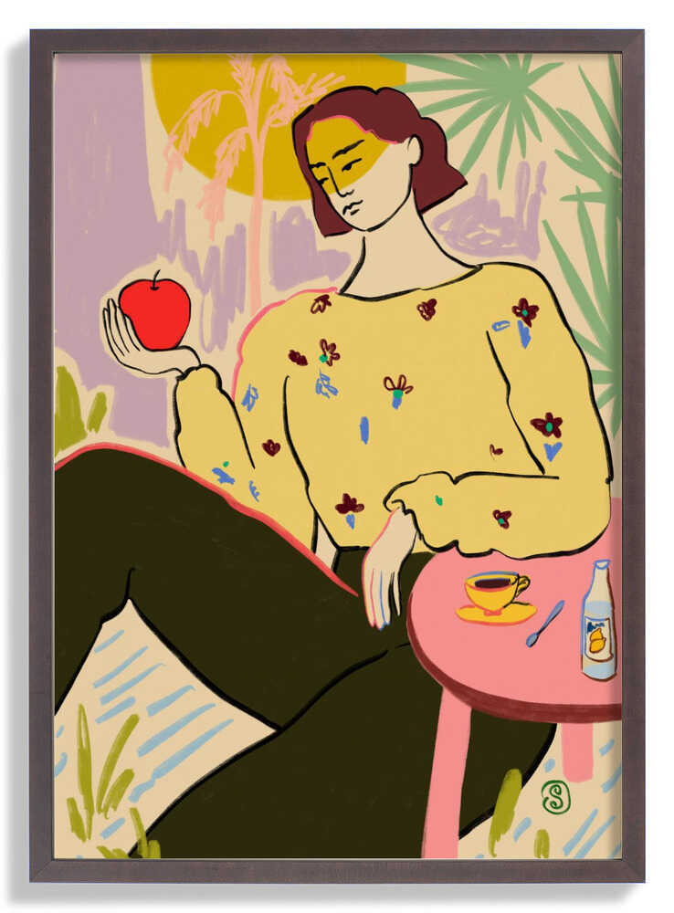Woman With Apple by Sandra Poliakov
