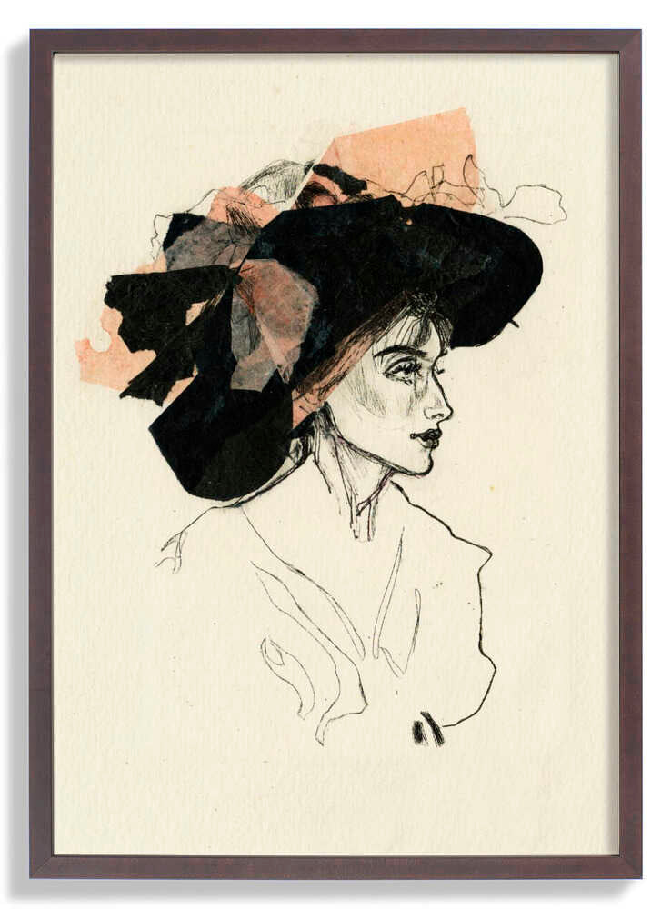 Woman In A Large Hat by Ute Rathmann