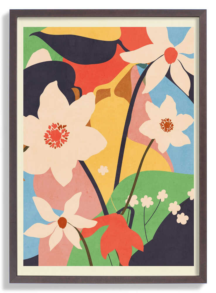 Abstract Art Landscape Flowers by ThingDesign