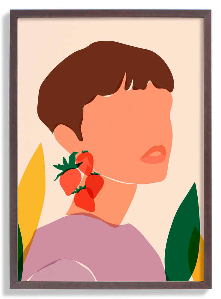 Abstract Strawberry Earrings by Kintsugi99