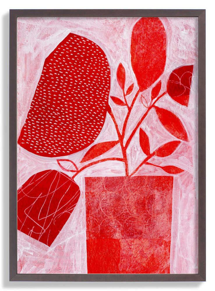 Rote Blumenvase von Susan Black
