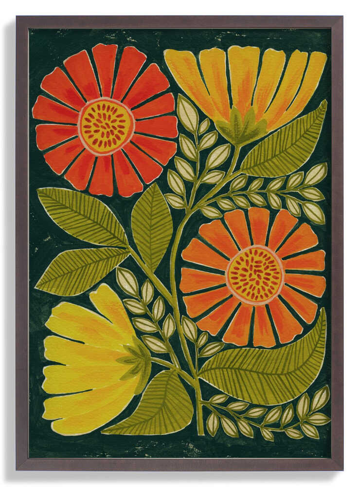 Vibrant Orange And Yellow Flowers by Susan Black