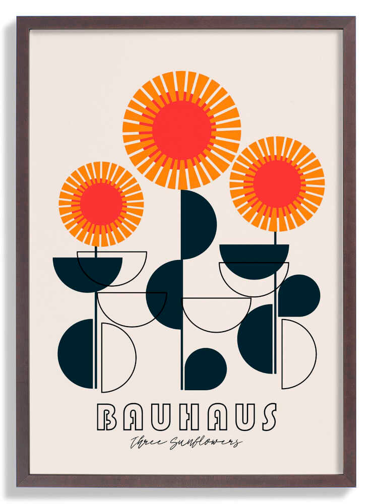 Bauhaus - Three Sunflowers by CATS AND DOTZ