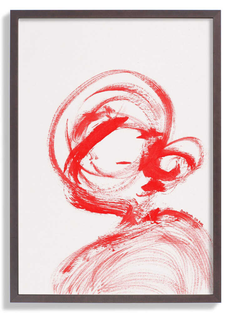 Swirling Red Essence by Santhosh ch