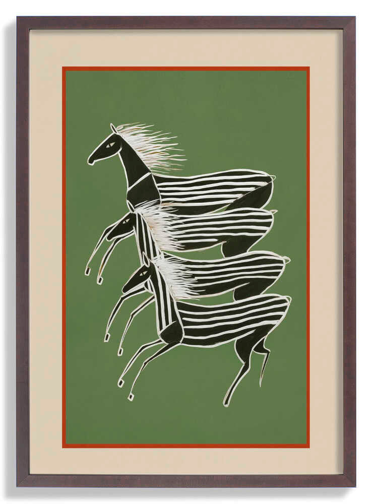Horses In Stripes by City Art