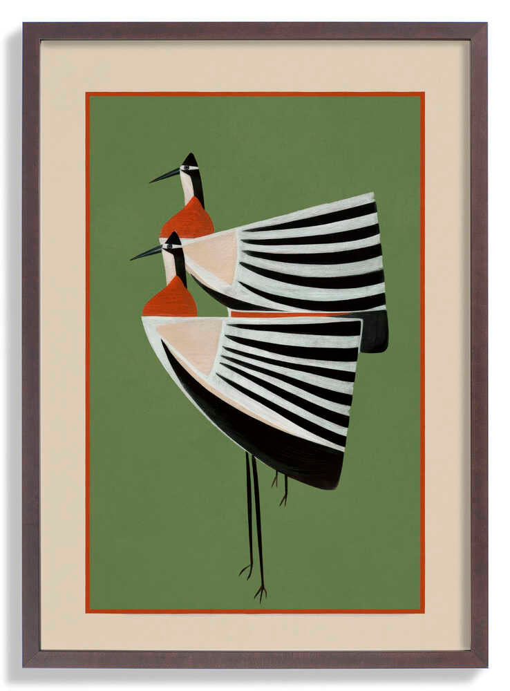 Striped Bird Pair by City Art