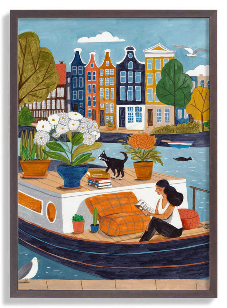 Amsterdam city life on a boat by Caroline Bonne Müller