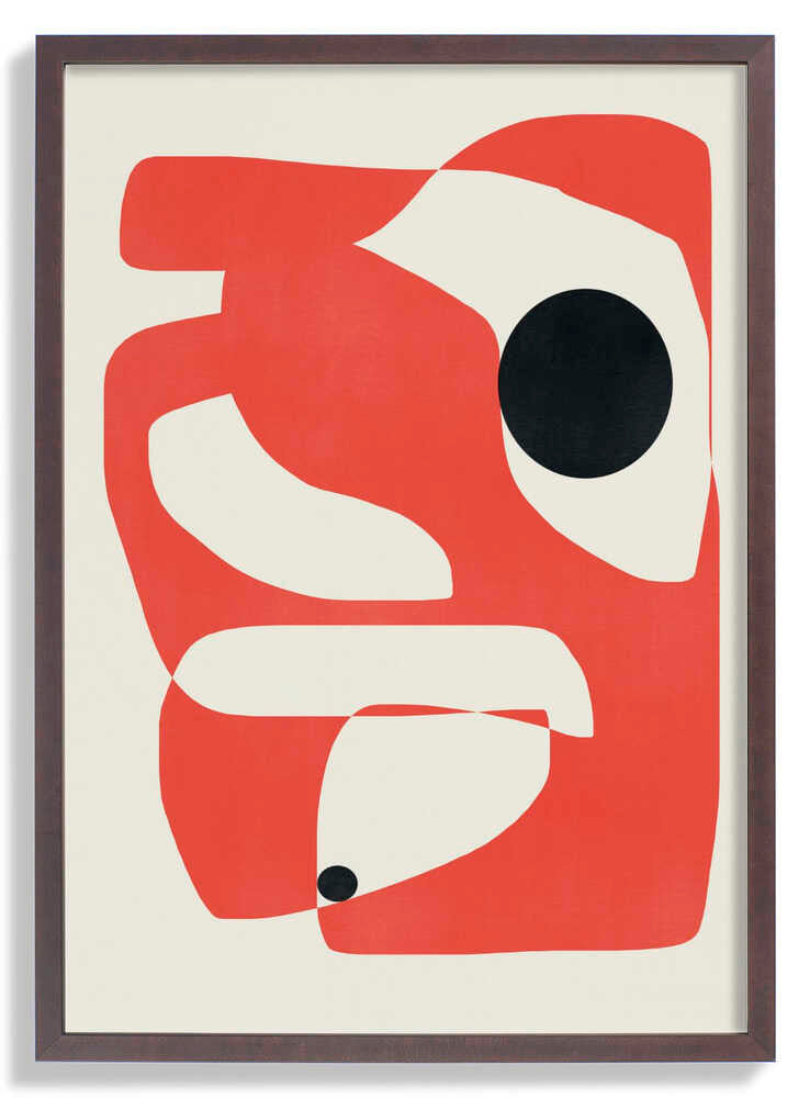 Abstract Geometric Composition -red by Little Dean