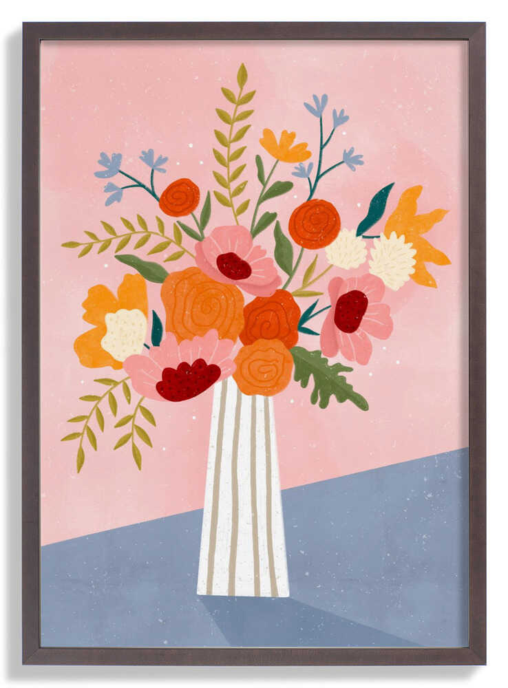Linienvase mit Blumen von Bea Müller