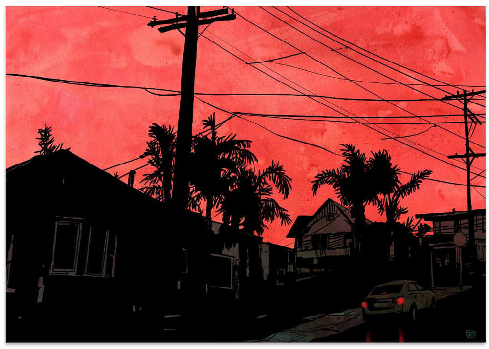 Karmesinrote Dämmerung von Giuseppe Cristiano