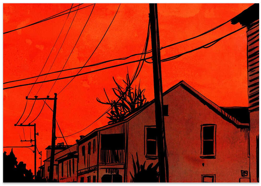 Roter Himmel von Giuseppe Cristiano