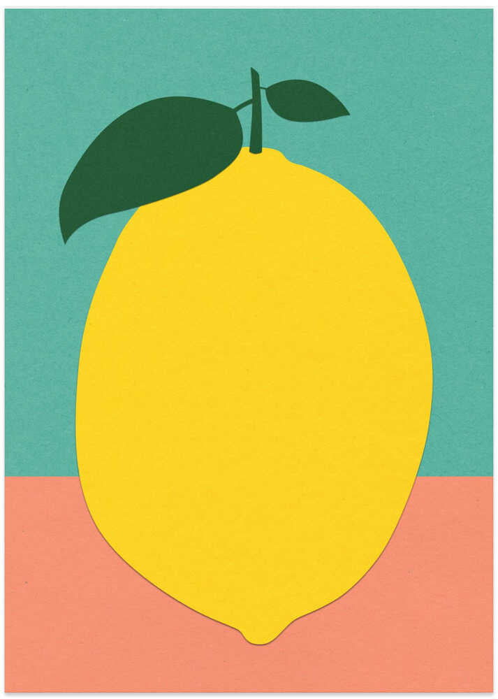 Lemon With Two Leaves by Rosi Feist