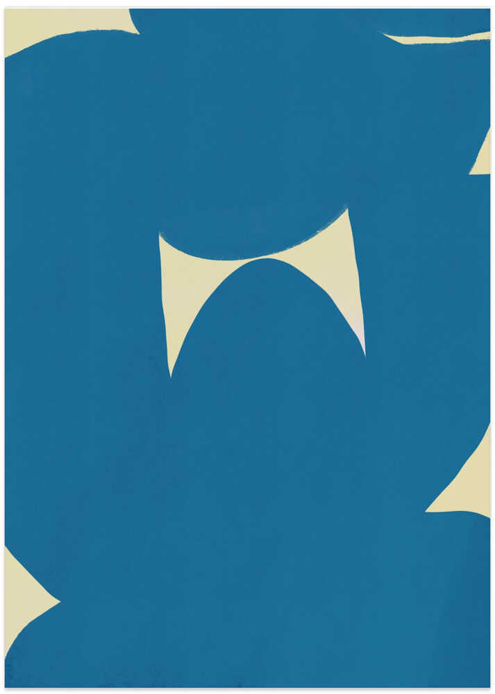 Blue Abstract Serenity by Little Dean