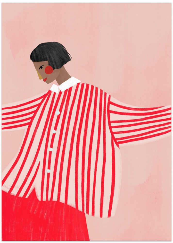 The Woman With the Red Stripes by Bea Müller