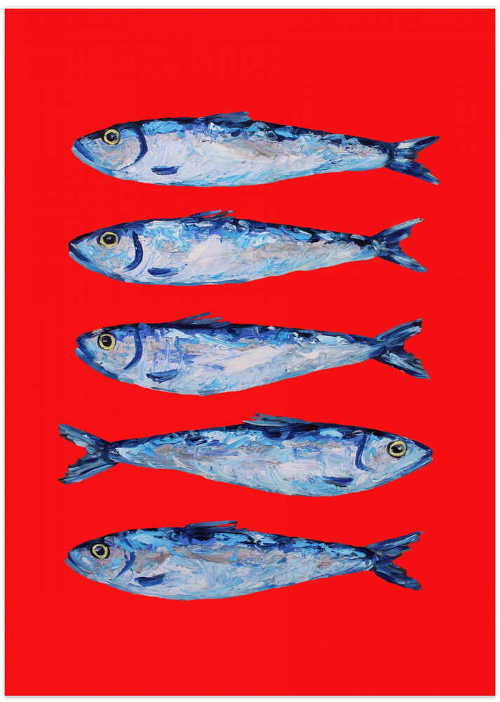 Sardines Berry Red by Alice Straker