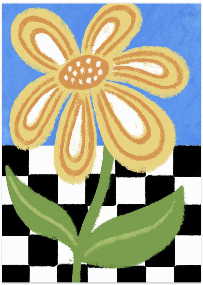 Stilisierte gelbe große Blume von Martina