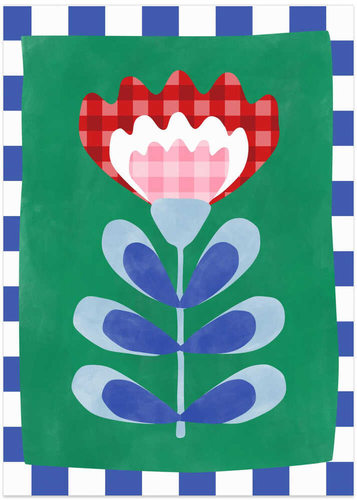 Floral Design with Bold Geometric Shapes by Elena Ristova