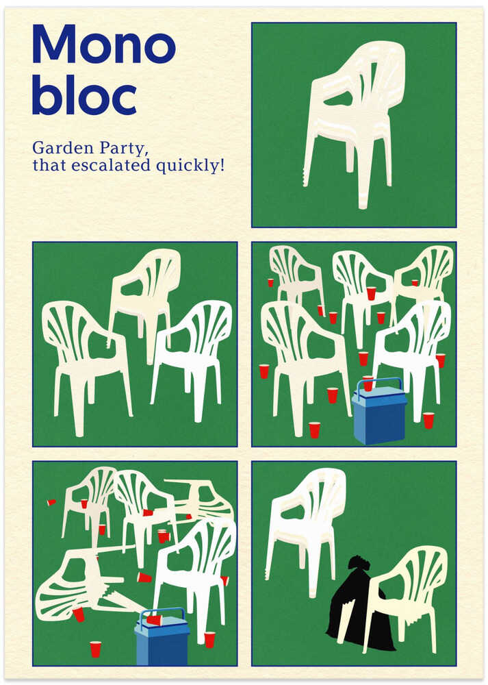 Poster Monobloc Five Squares by Rosi Feist