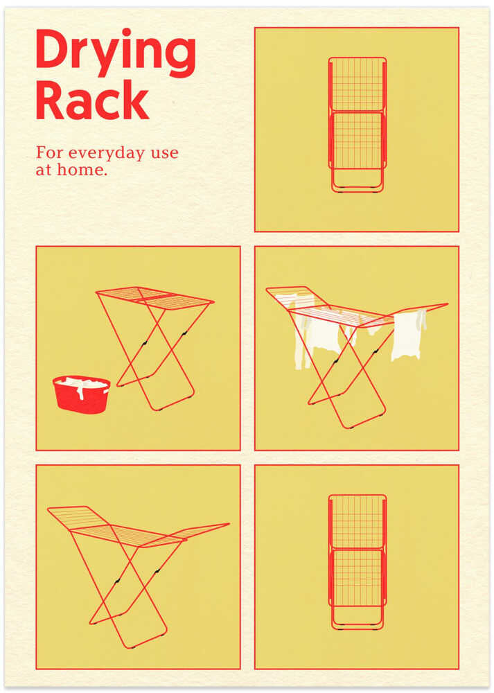 Poster Drying Rack by Rosi Feist