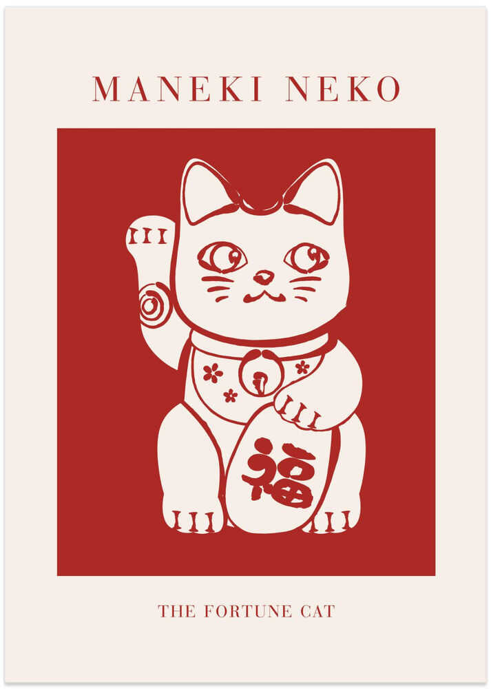 Maneki-Neko Cat Red by KsanaKalpa