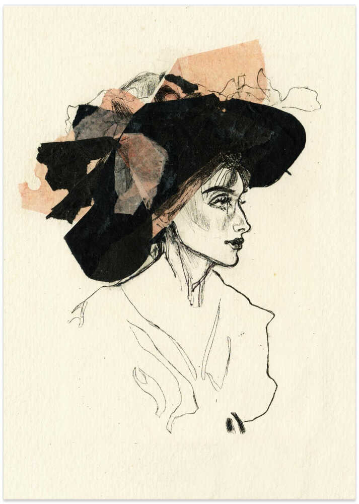 Woman In A Large Hat by Ute Rathmann