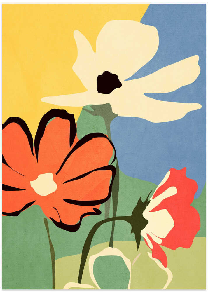 Moderne abstrakte Kunst Blumen von ThingDesign