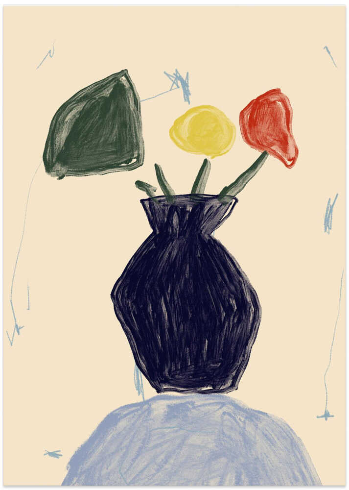 Vivid Vase Blooms by Treechild