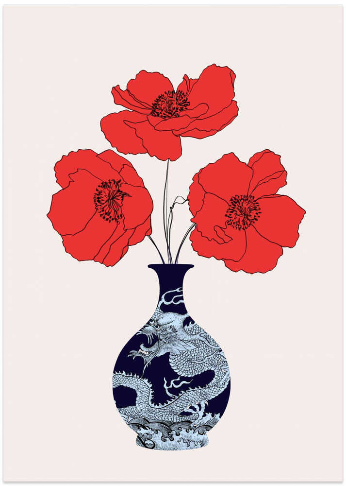Three Poppies by CATS AND DOTZ