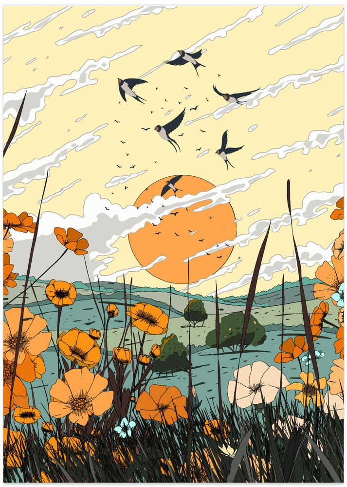 Japan Landschaft im Sommer von Nicholas