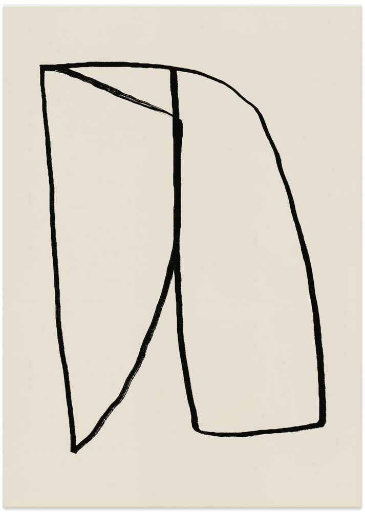 Minimalist Black Line Shape by Little Dean