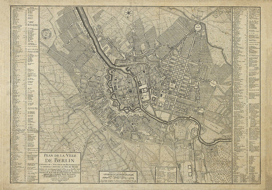 1753 Berlin Plan de la Ville Poster