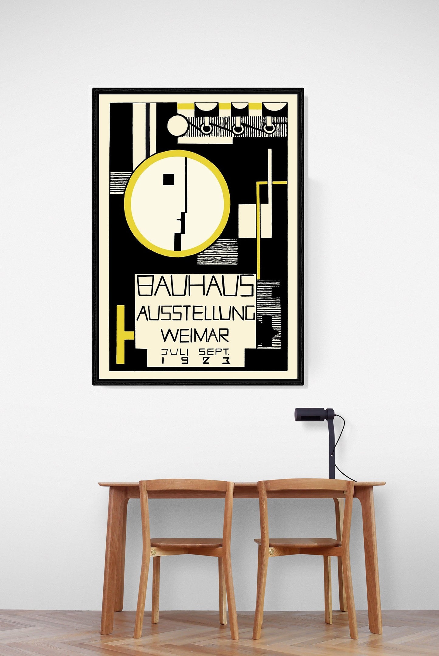 Bauhaus art exhibition poster, Bauhaus poster by Joost Schmidt