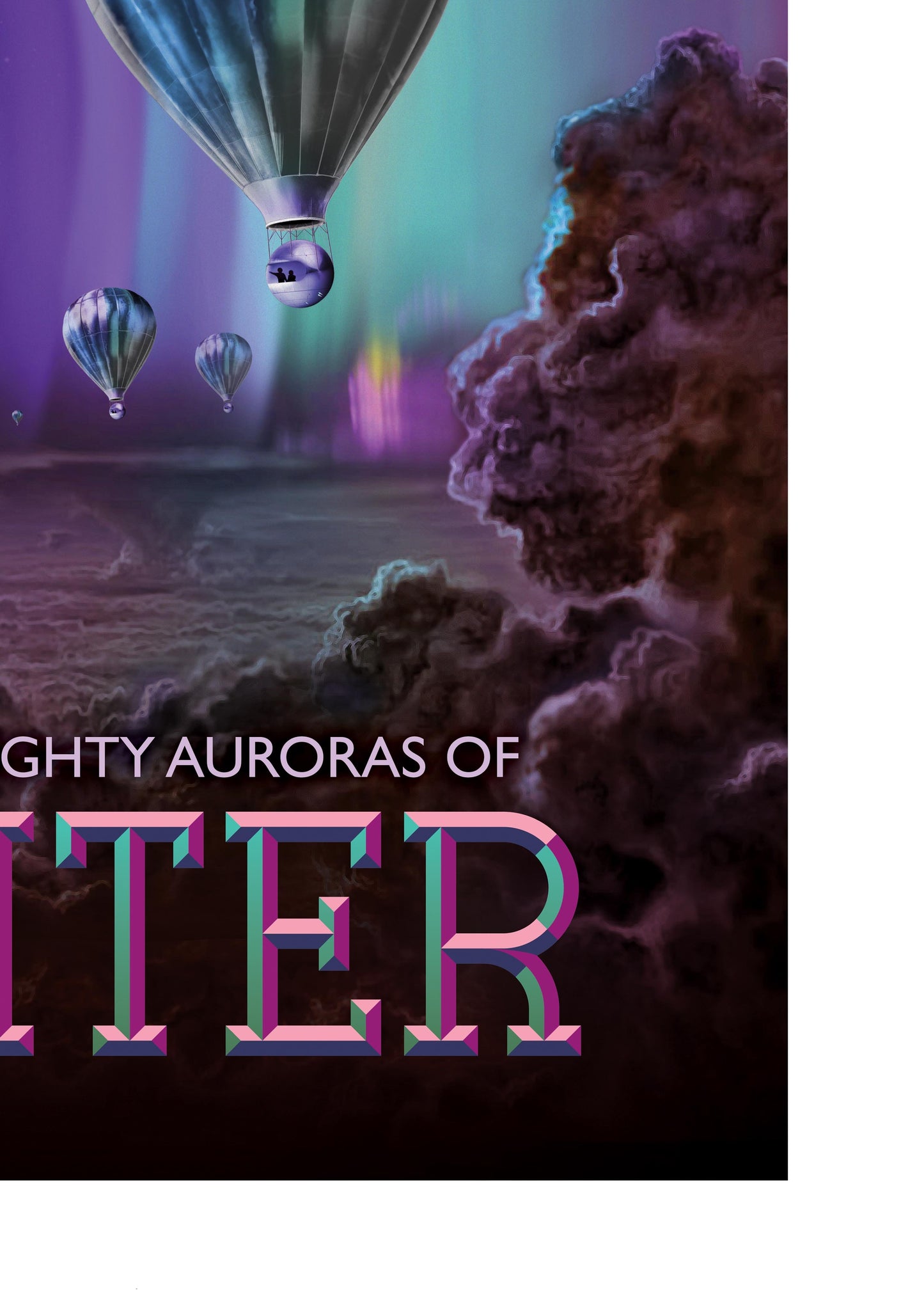 Auroras of Jupiter Space Poster