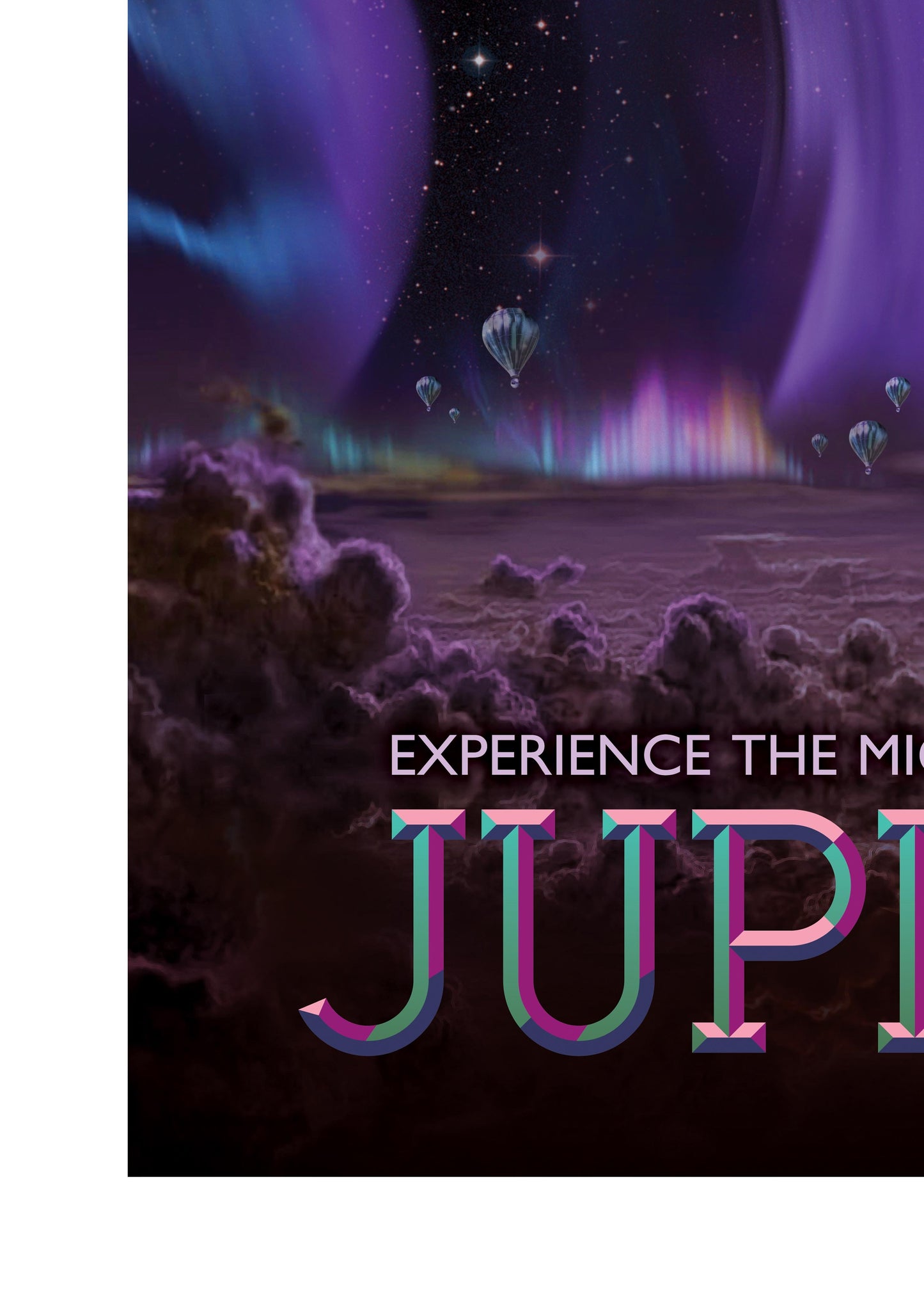 Auroras of Jupiter Space Poster