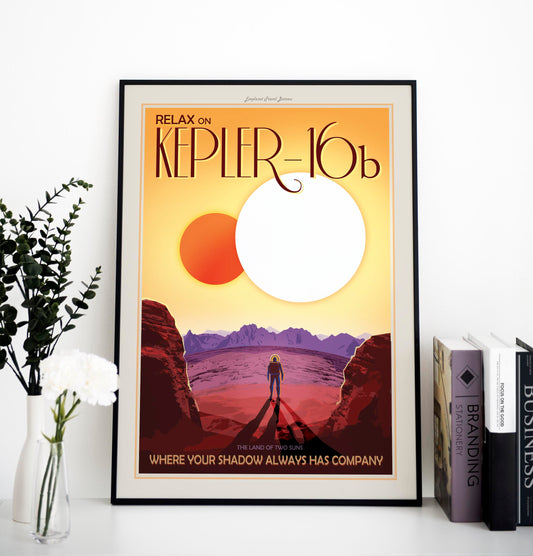 Two Suns Space Poster