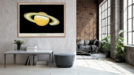 Saturn by Trouvelot Astronomical Poster