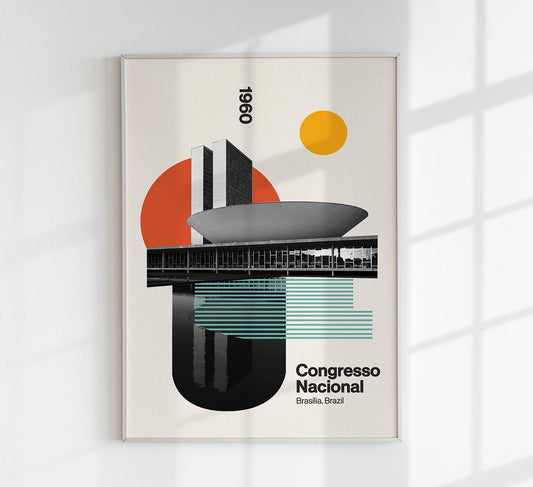 Congresso Nacional Art Print by Nico Tracey
