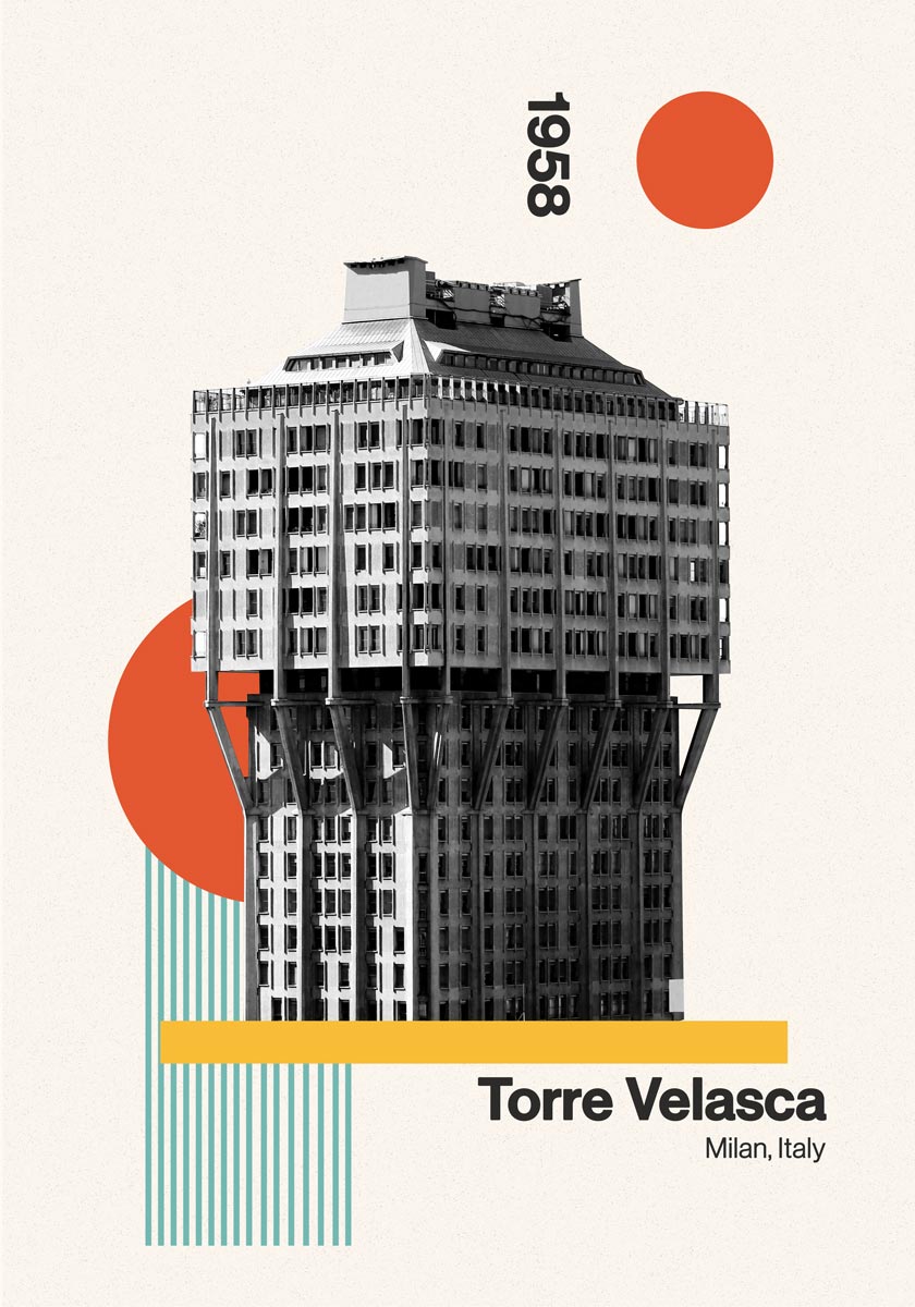 Torre Velasca Art Print by Nico Tracey