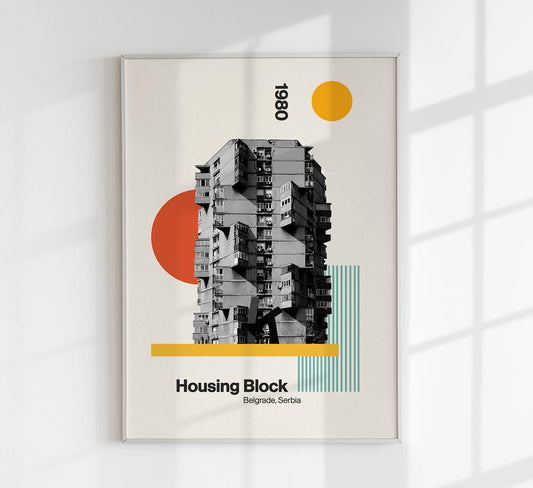 Housing Block Art Print by Nico Tracey