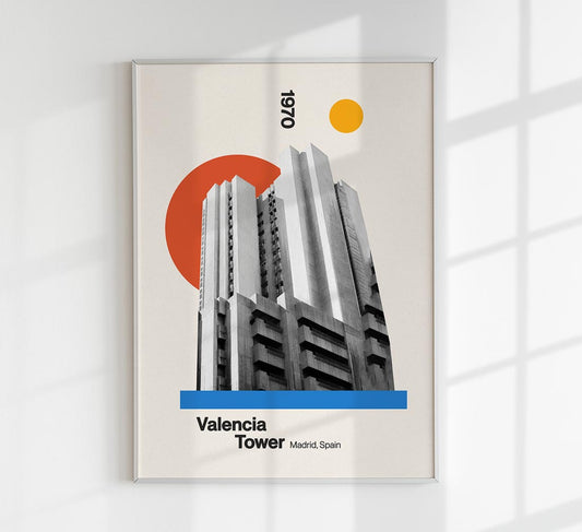 Valencia Tower Art Print by Nico Tracey
