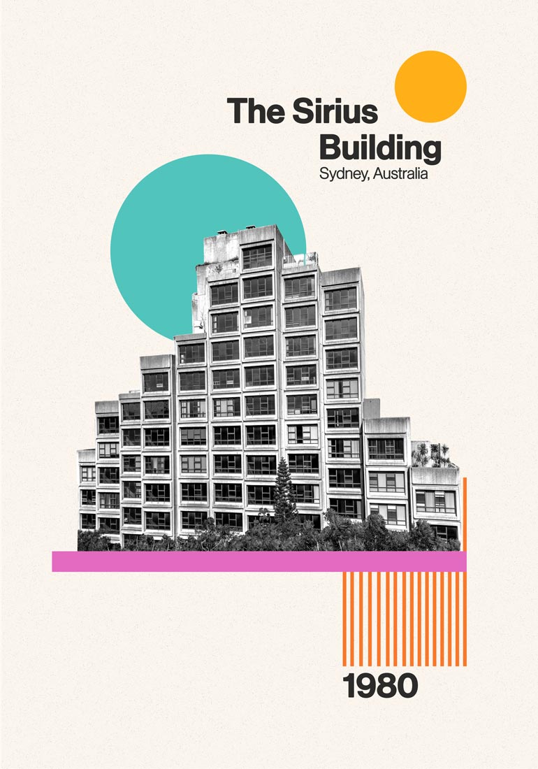 The Sirius Building Tower Art Print by Nico Tracey