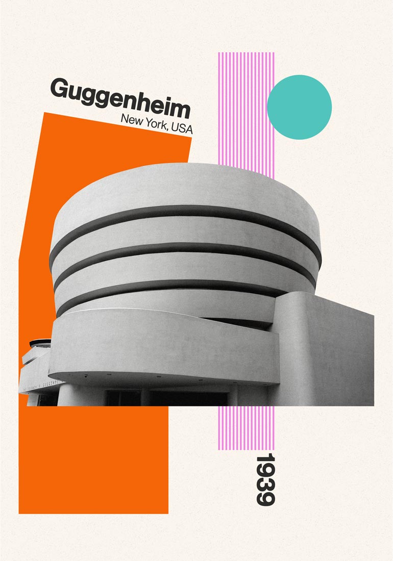 Guggenheim Art Print by Nico Tracey