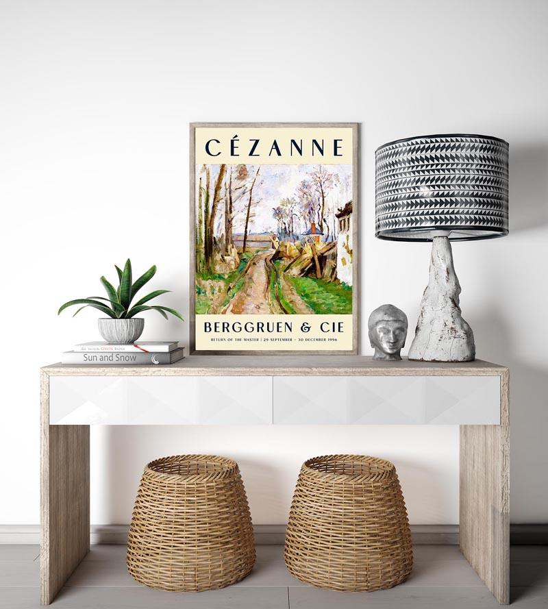 Cézanne A Village Road Art Exhibition Poster