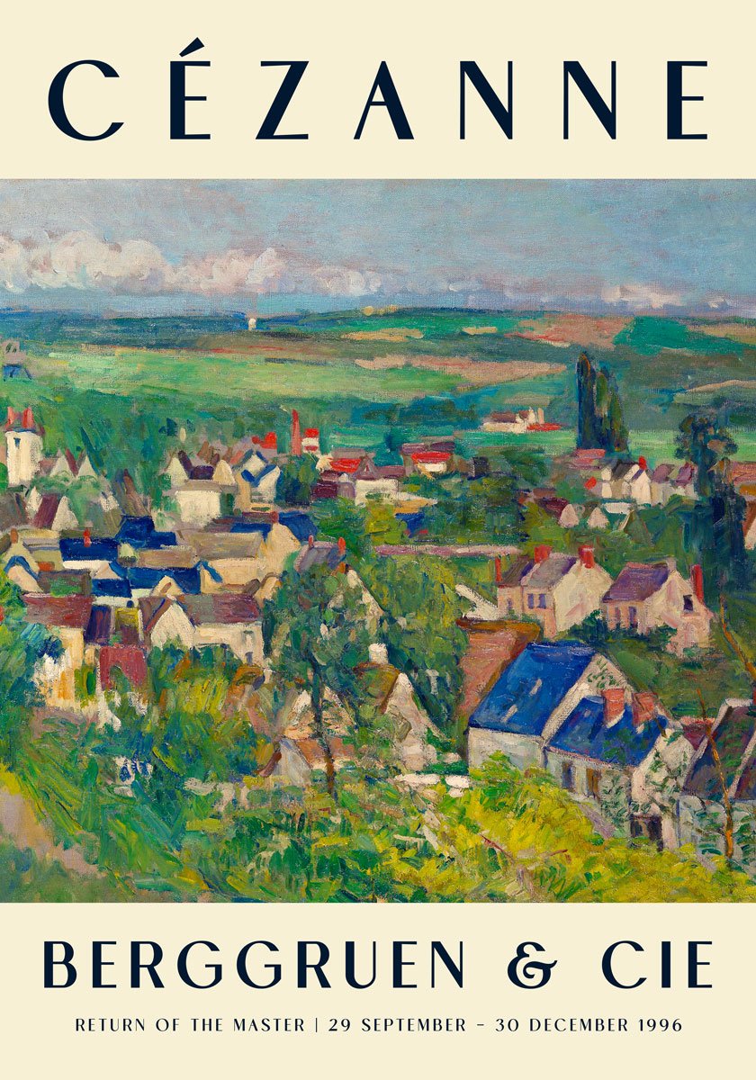 Cézanne Auvers, Panoramic View Art Exhibition Poster