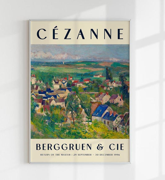 Cézanne Auvers, Panoramic View Art Exhibition Poster